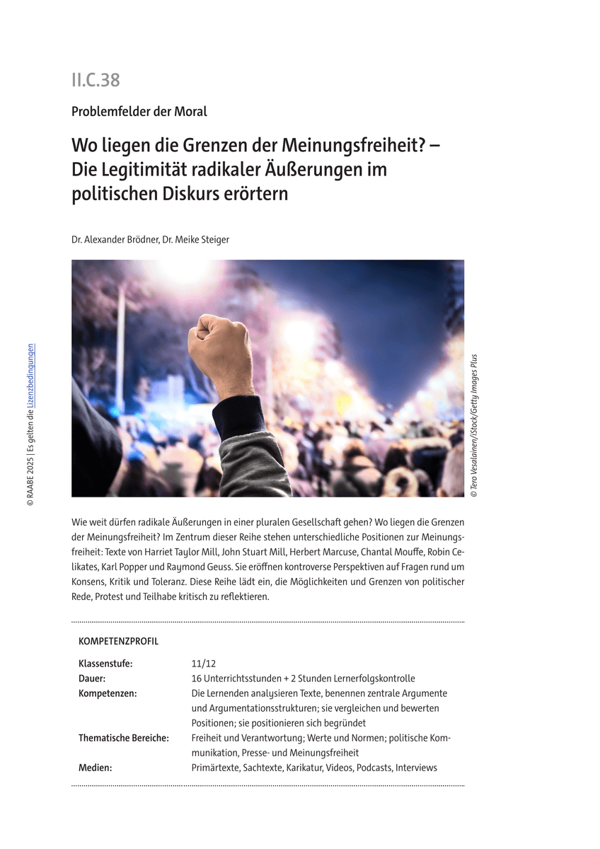 Wo liegen die Grenzen der Meinungsfreiheit?