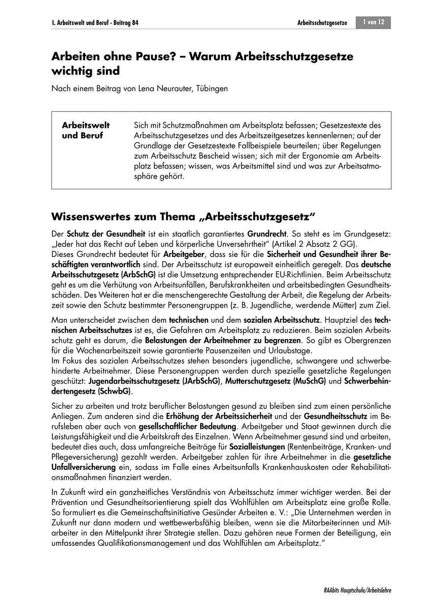 Arbeiten ohne Pause?