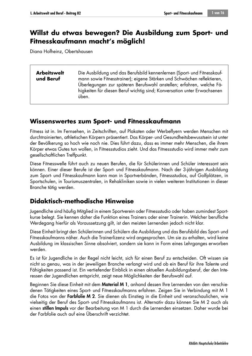 Willst du etwas bewegen?