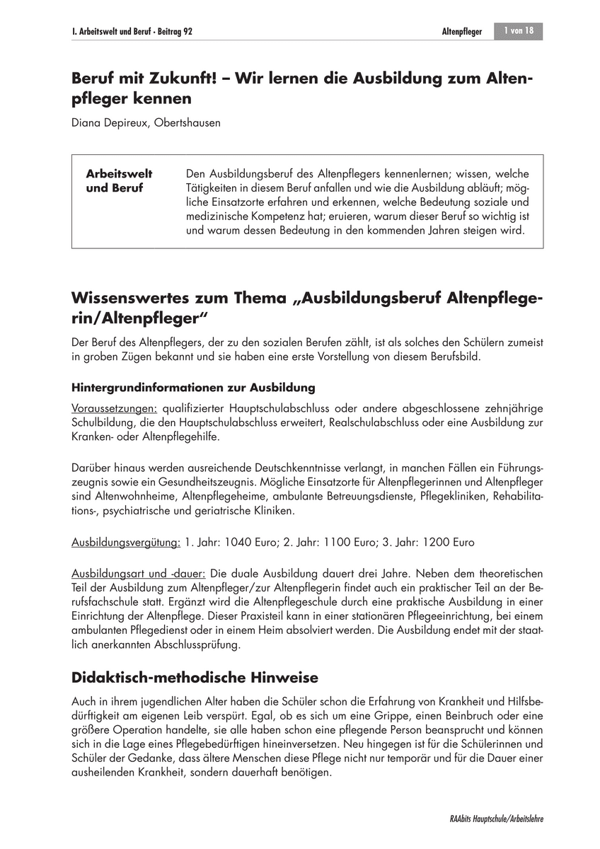 Beruf mit Zukunft!