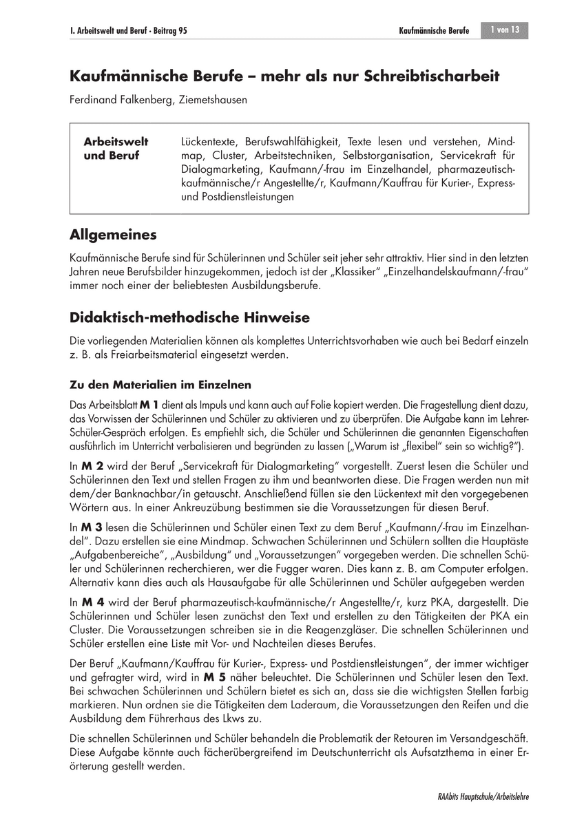 Kaufmännische Berufe