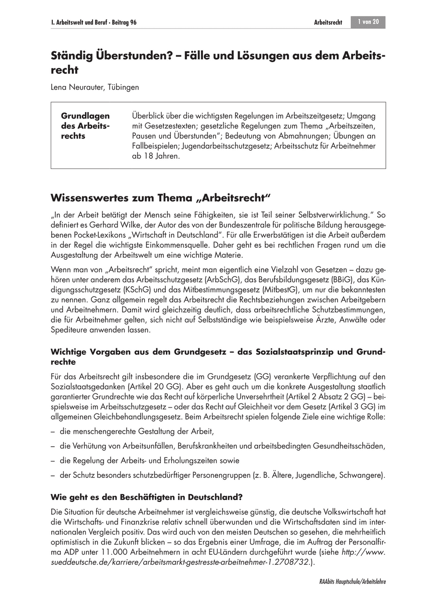 Ständig Überstunden?