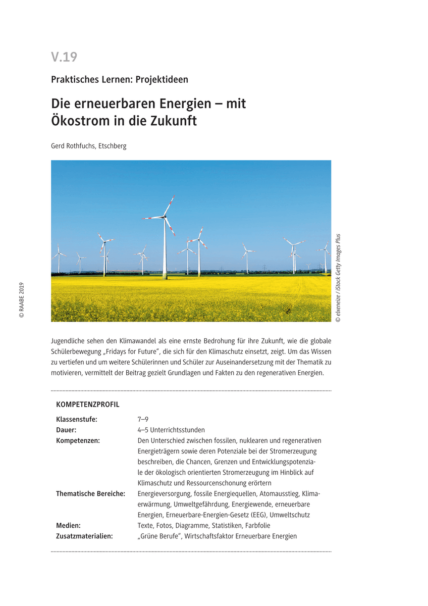 Die erneuerbaren Energien