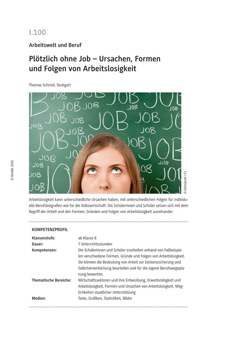 Plötzlich ohne Job