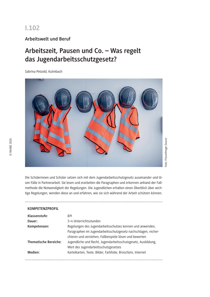 Arbeitszeit, Pausen und Co.