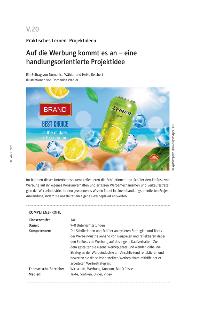 Auf die Werbung kommt es an