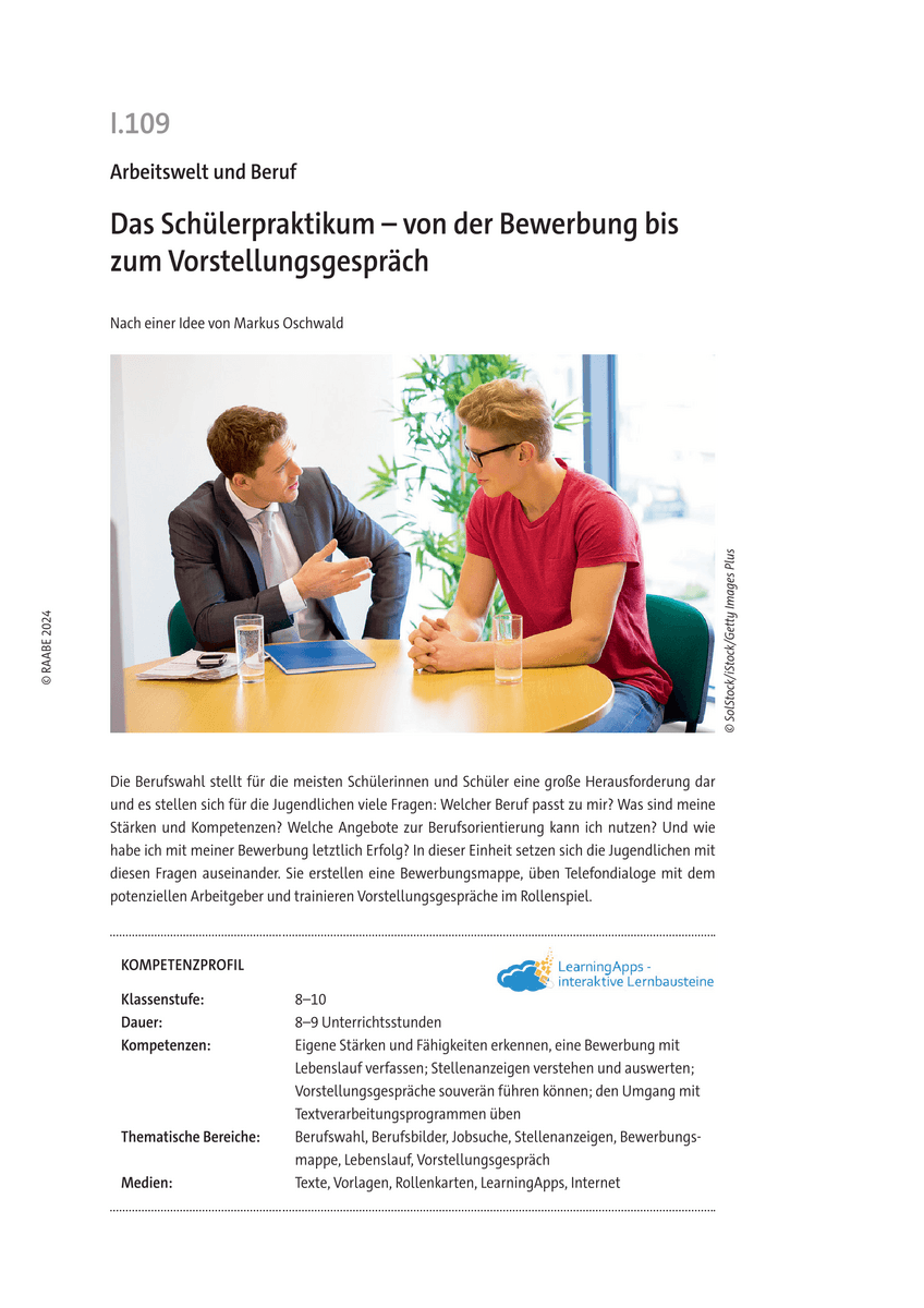 Das Schülerpraktikum