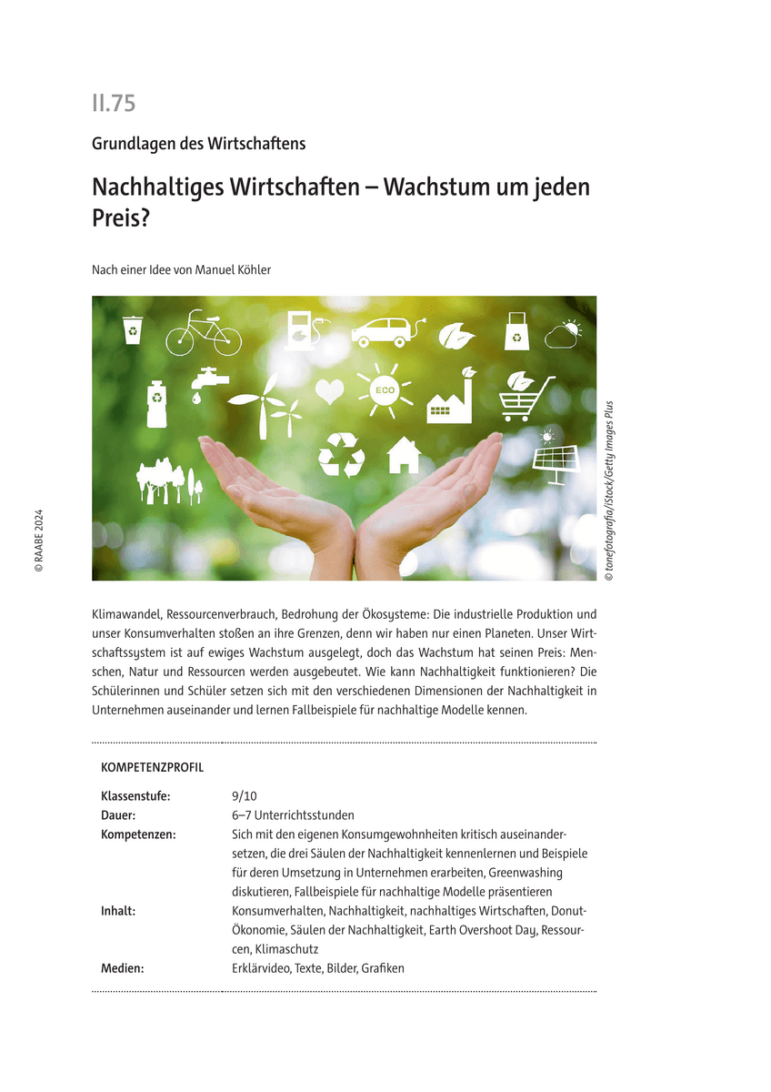 Nachhaltiges Wirtschaften