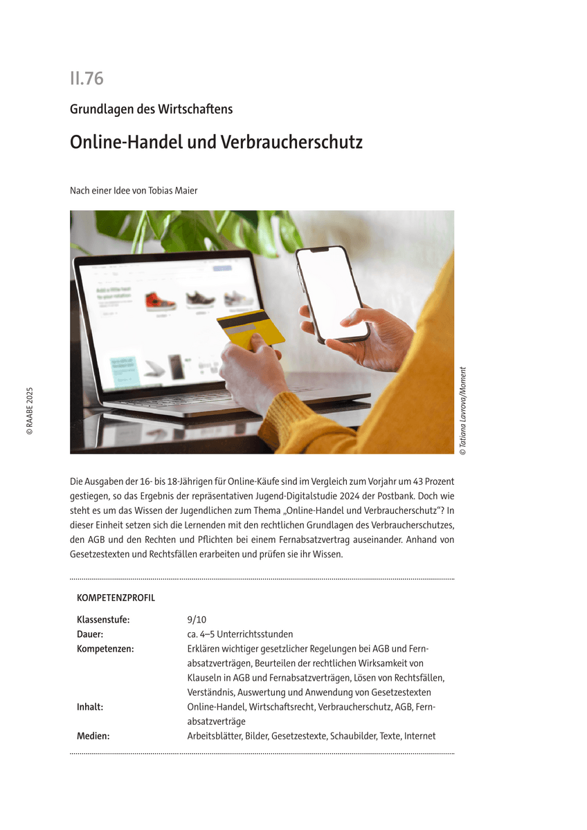 Online-Handel und Verbraucherschutz