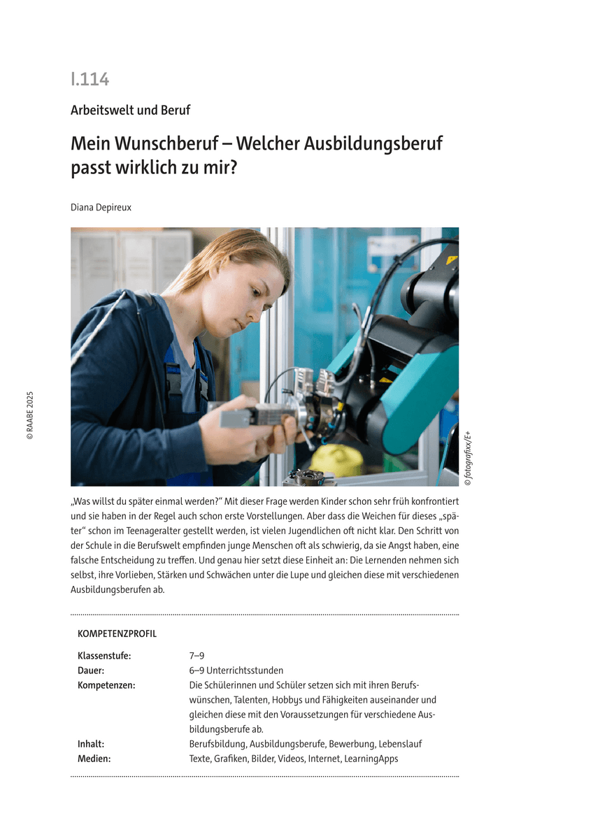 Mein Wunschberuf