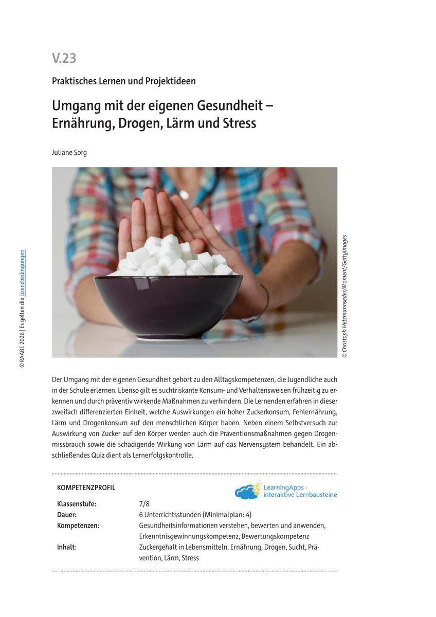 Umgang mit der eigenen Gesundheit