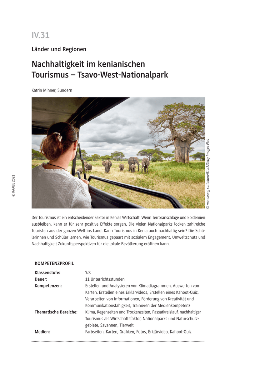 Nachhaltigkeit im kenianischen Tourismus