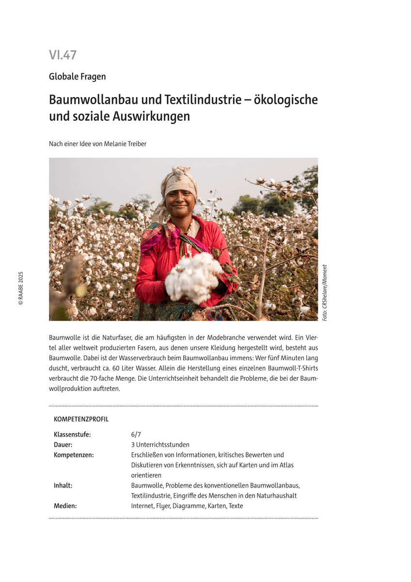 Baumwollanbau und Textilindustrie