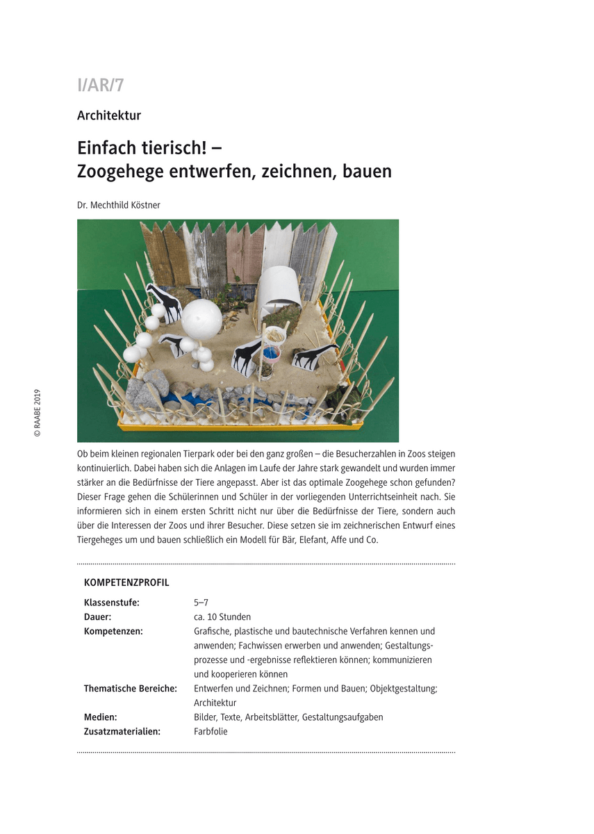 Zoogehege entwerfen, zeichnen, bauen