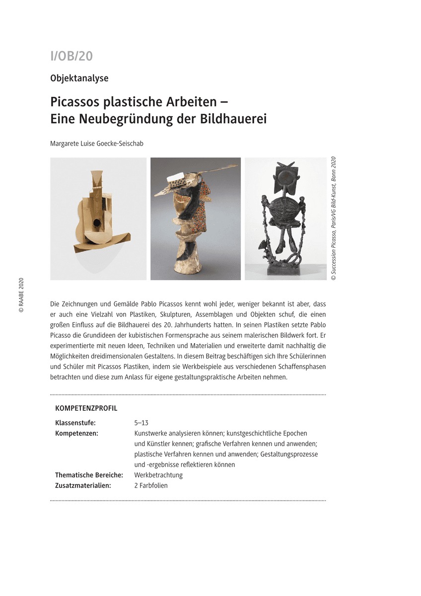 Picassos plastische Arbeiten