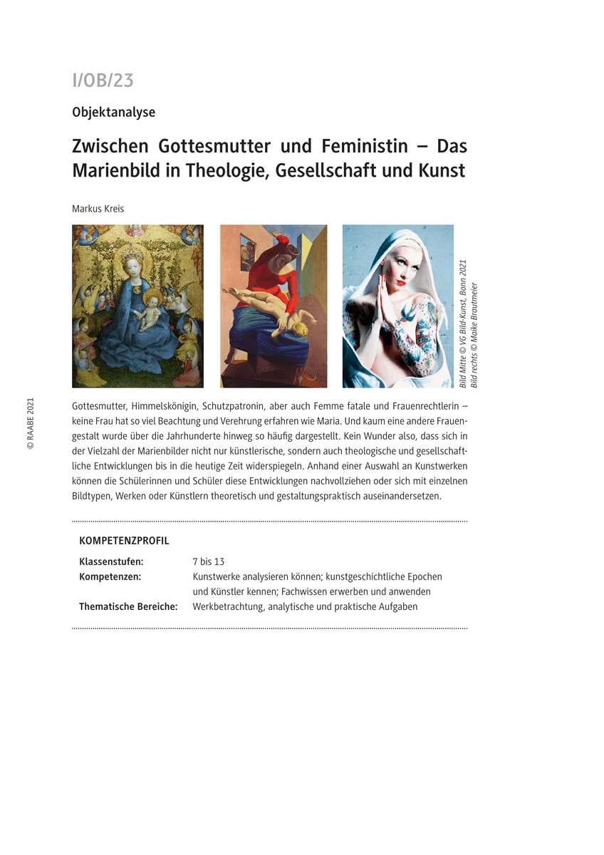 Zwischen Gottesmutter und Feministin