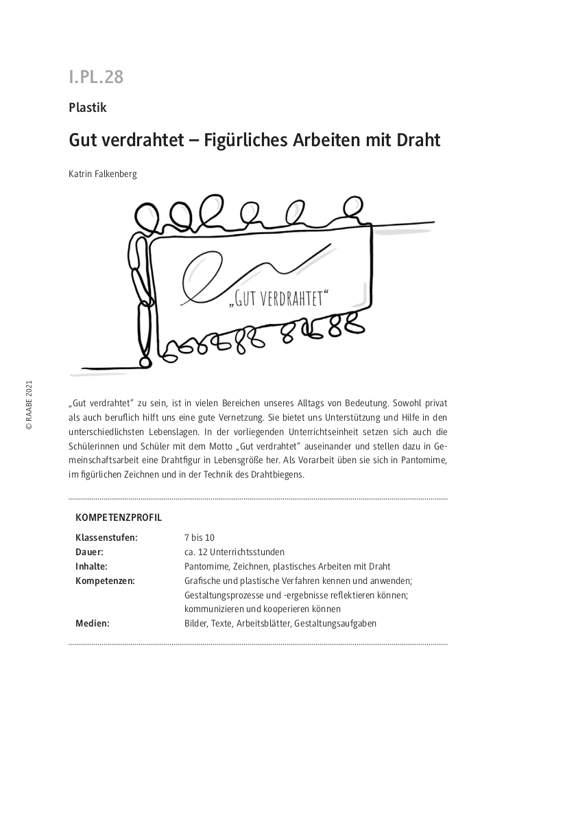 Figürliches Arbeiten mit Draht