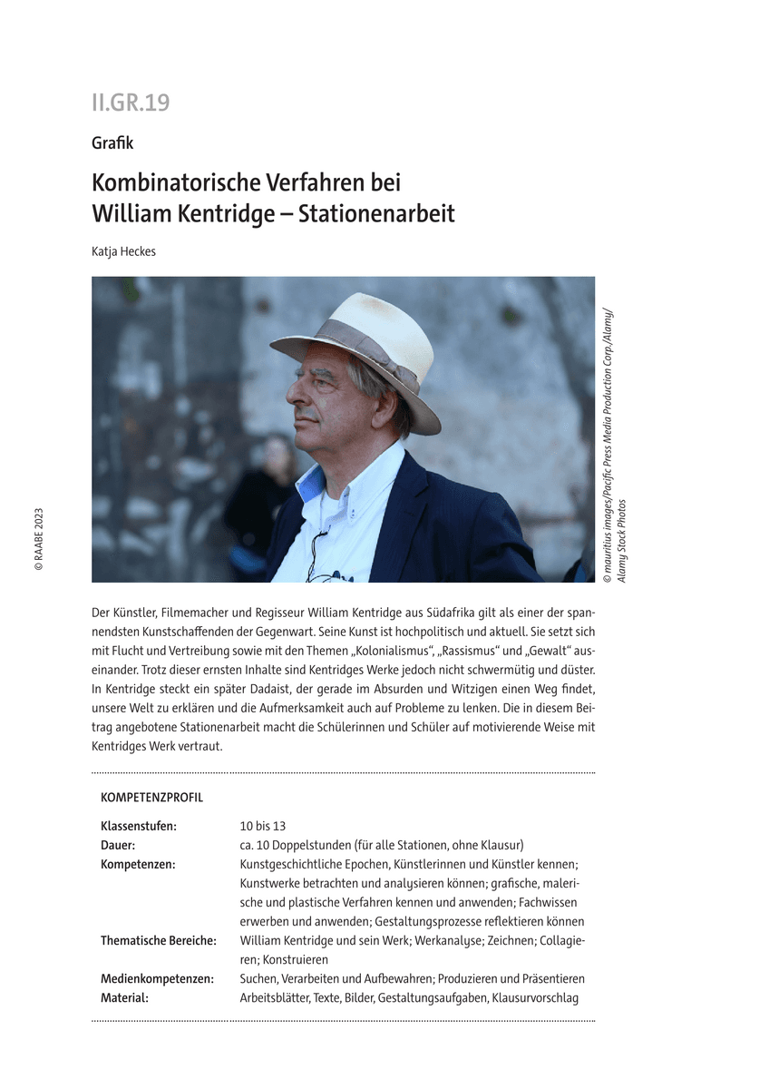 Kombinatorische Verfahren bei William Kentridge