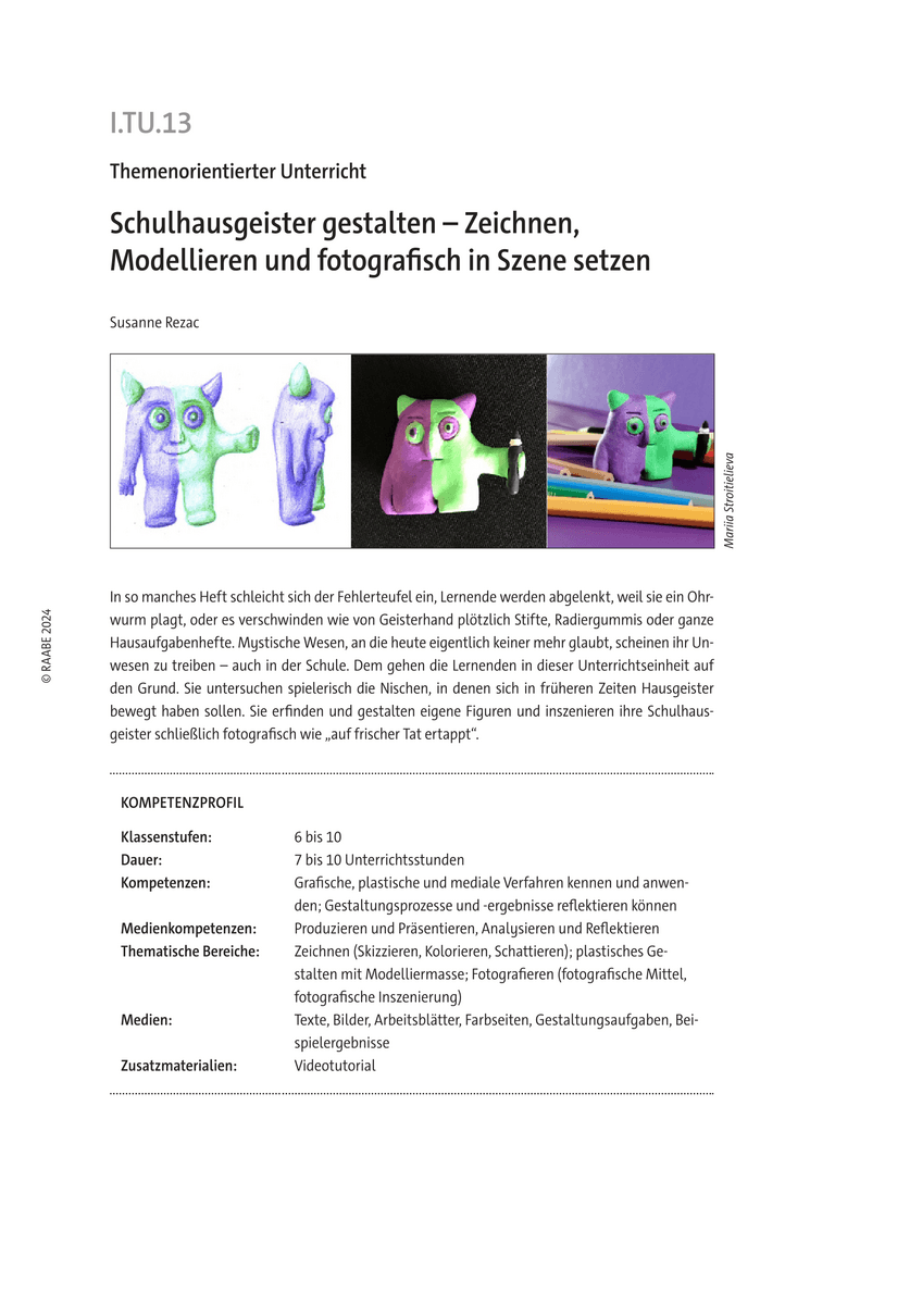 Schulhausgeister gestalten