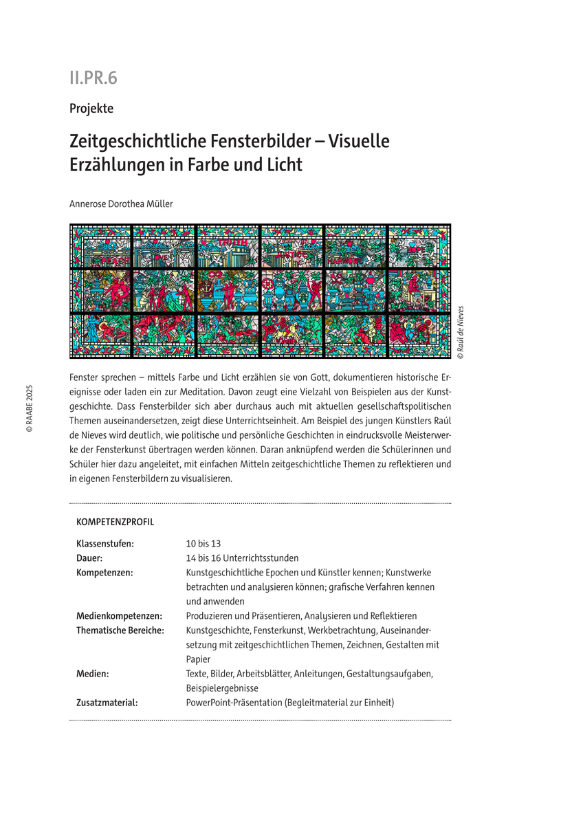Zeitgeschichtliche Fensterbilder