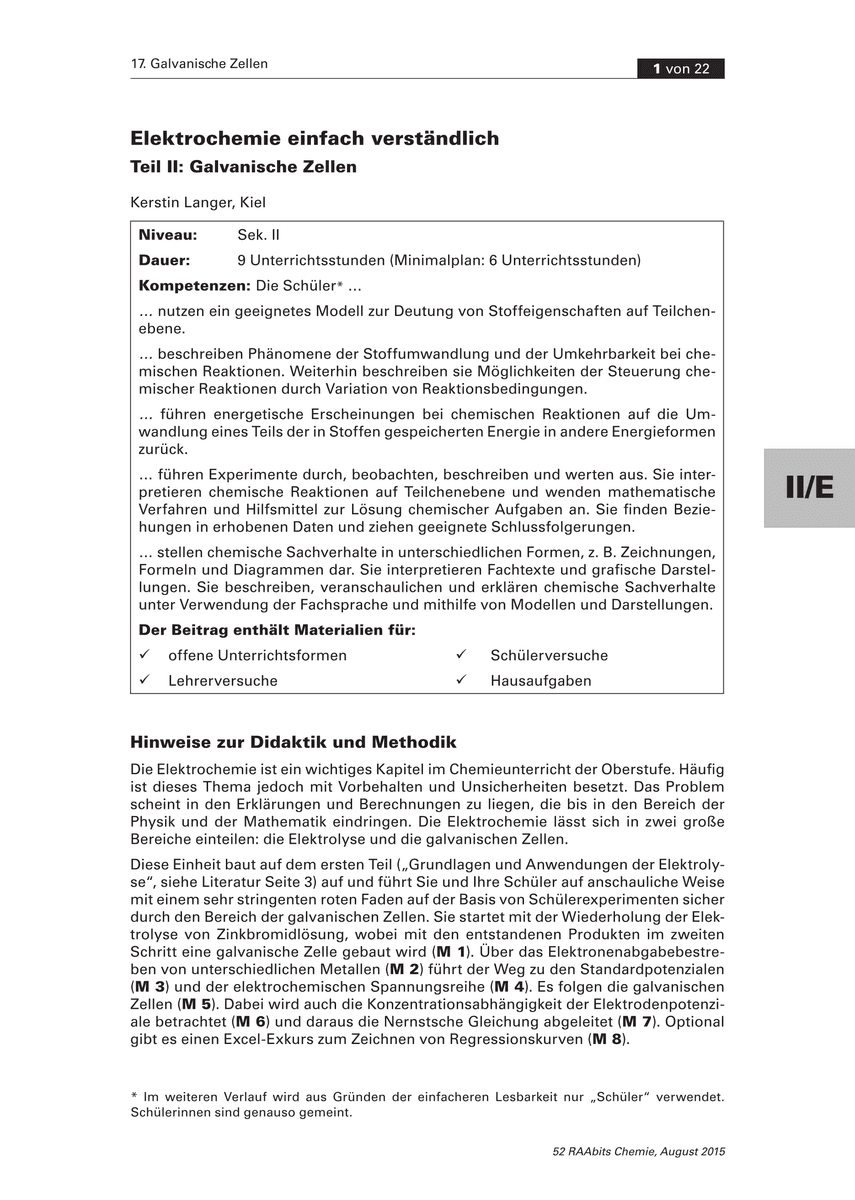 Elektrochemie einfach verständlich