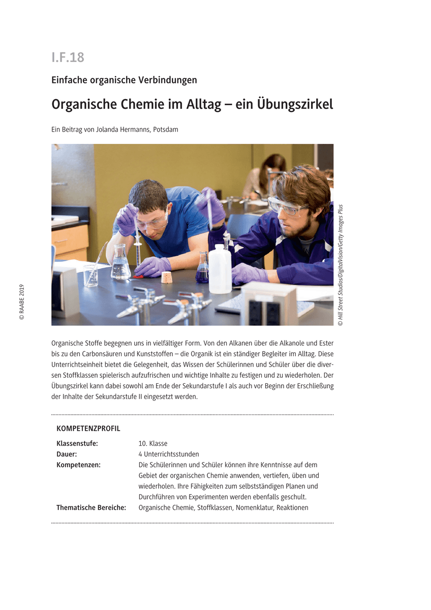 Organische Chemie im Alltag