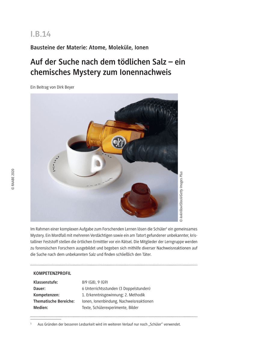 Auf der Suche nach dem tödlichen Salz