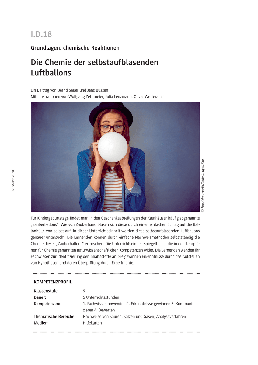 Die Chemie der selbstaufblasenden Luftballons