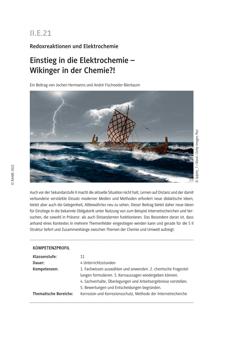Einstieg in die Elektrochemie