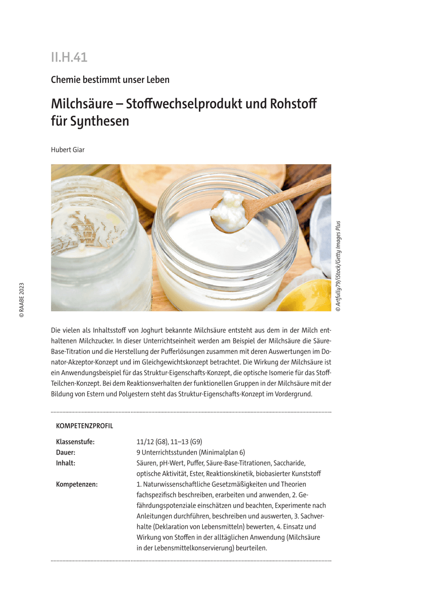 Milchsäure