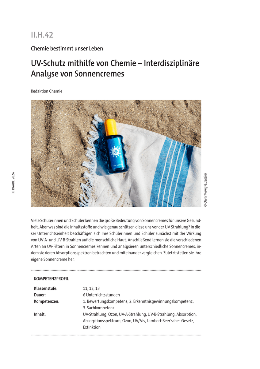 UV-Schutz mithilfe von Chemie