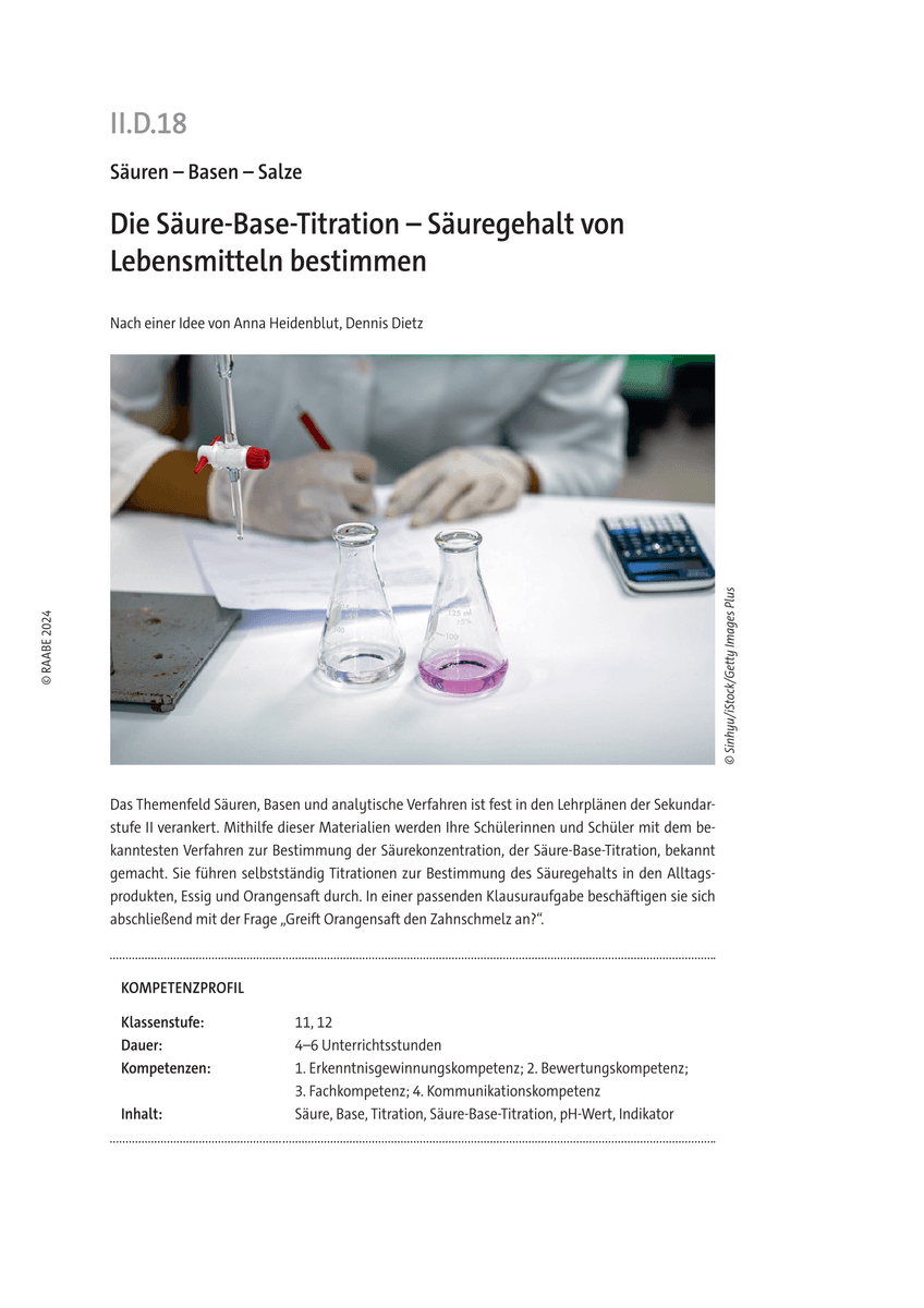 Die Säure-Base-Titration