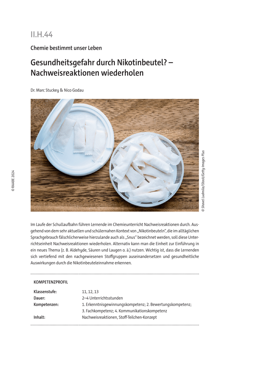 Gesundheitsgefahr durch Nikotinbeutel?