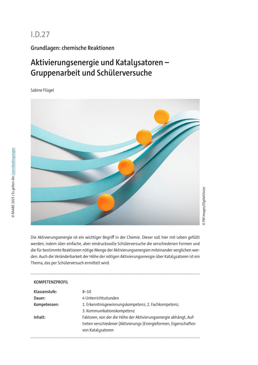 Aktivierungsenergie und Katalysatoren