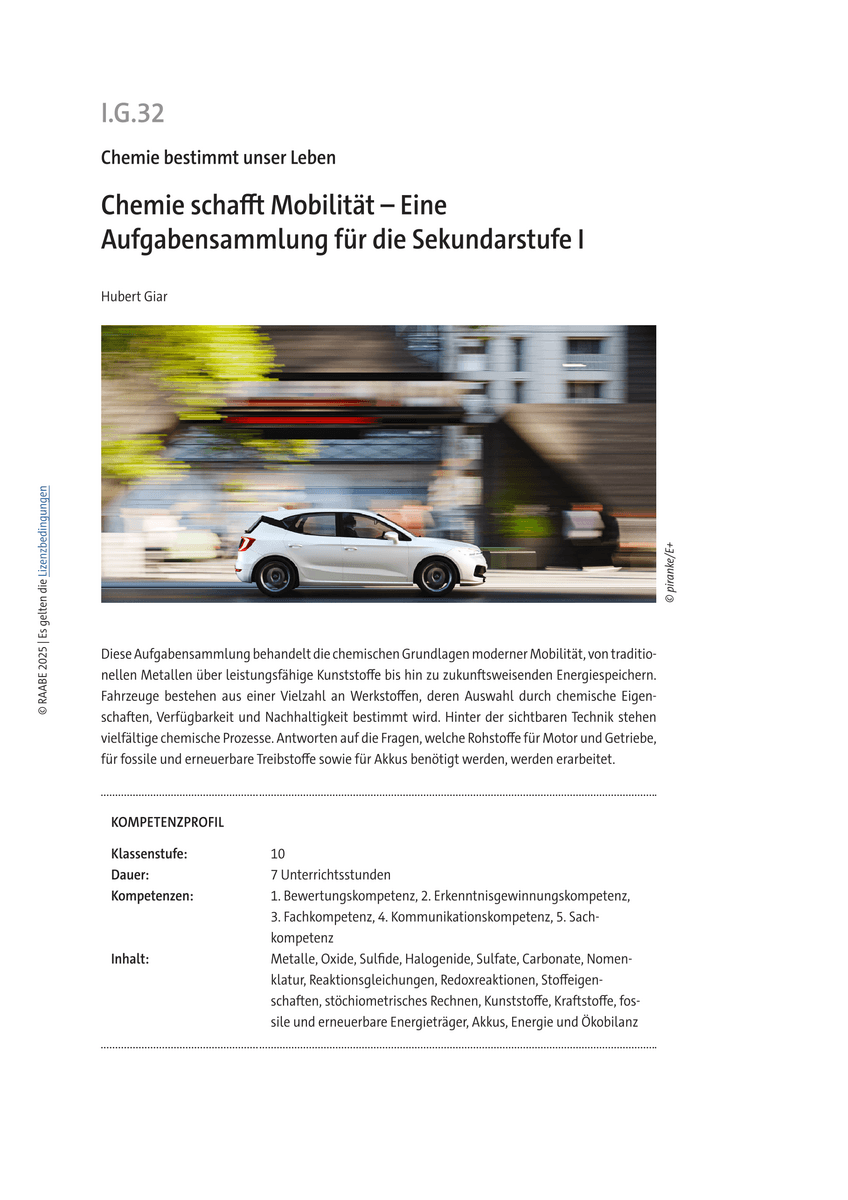 Chemie schafft Mobilität