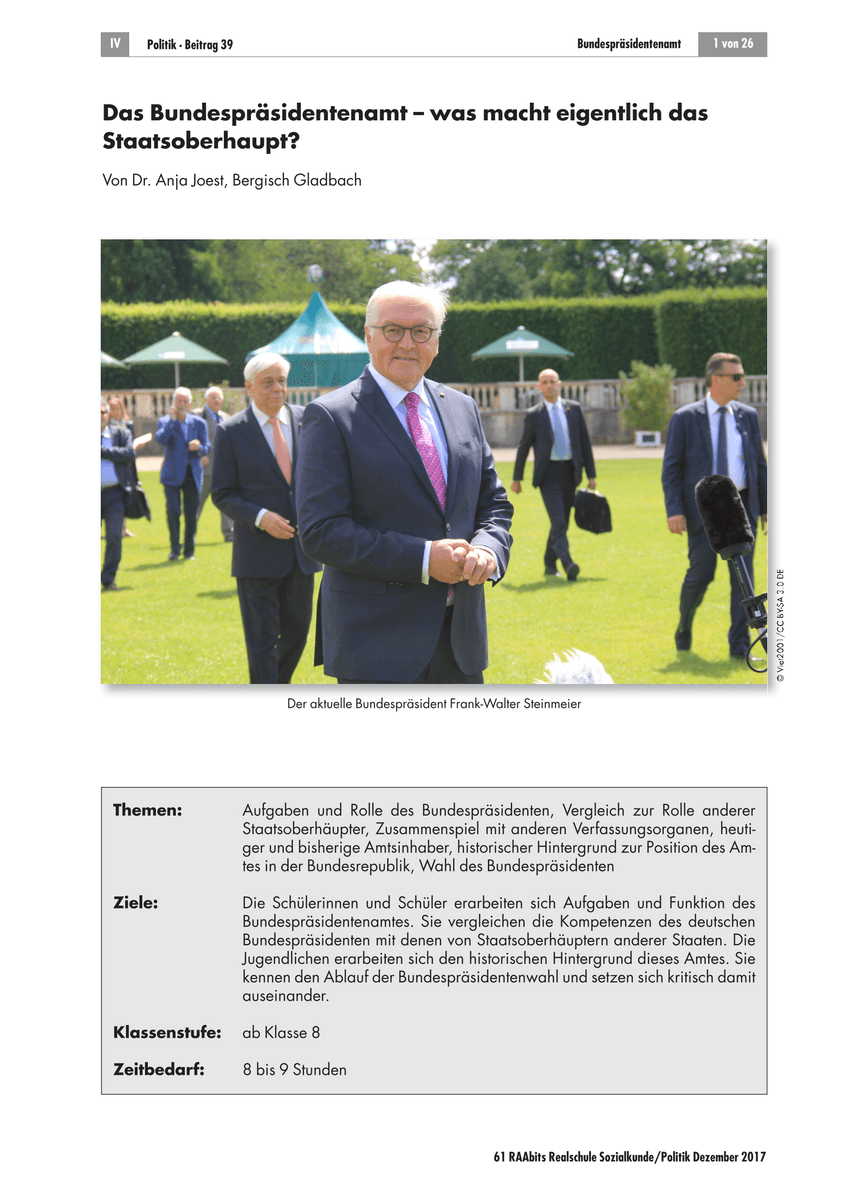 Das Bundespräsidentenamt
