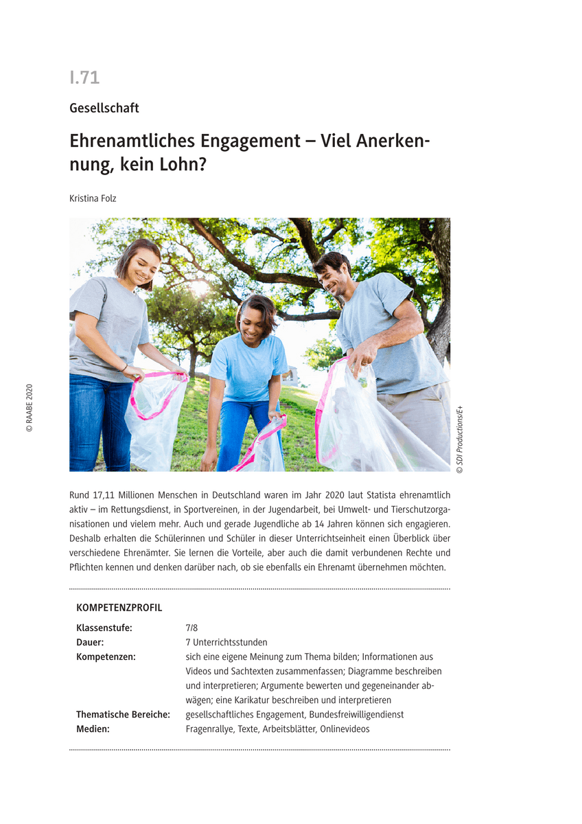 Ehrenamtliches Engagement