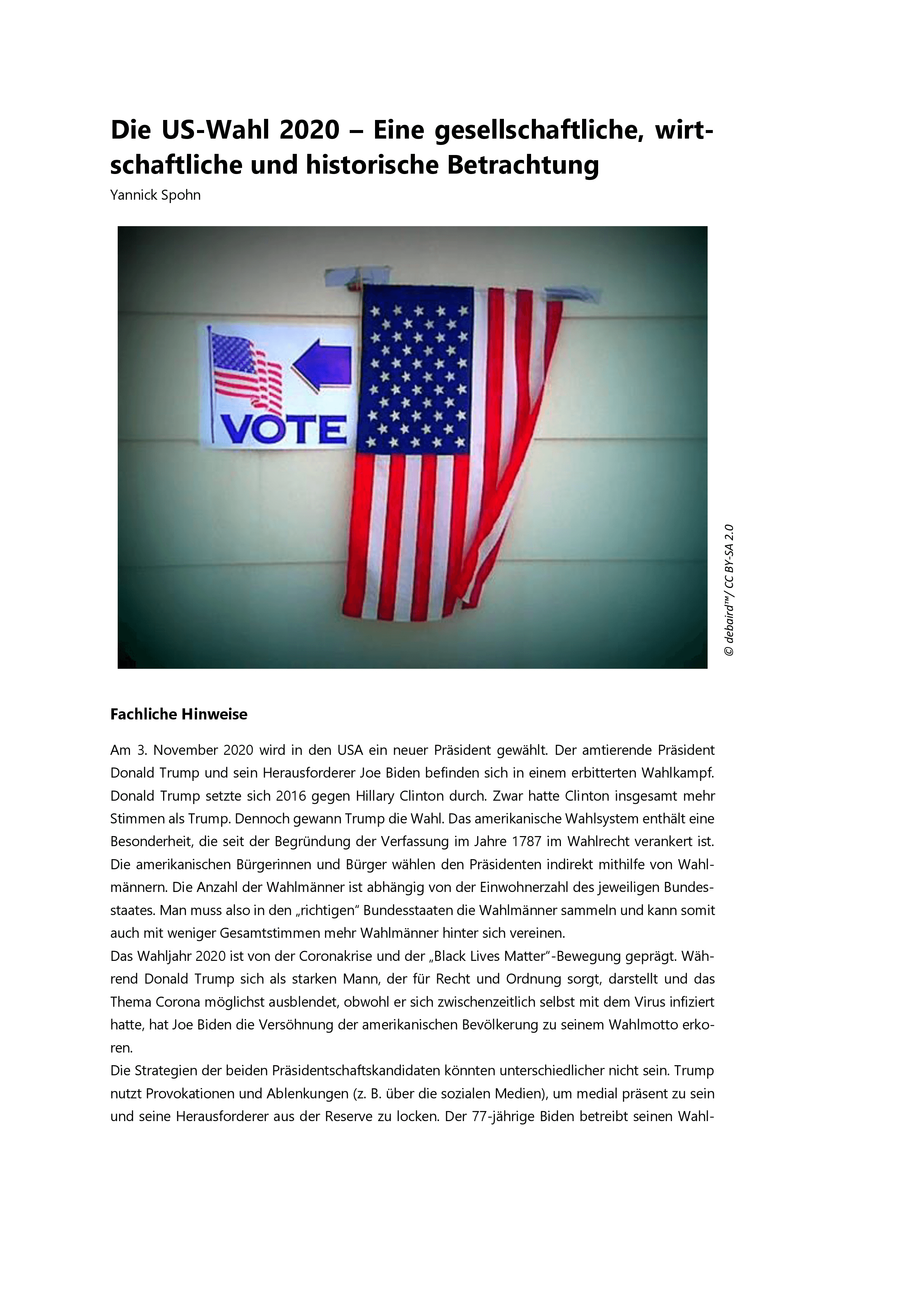 Die US-Wahl 2020
