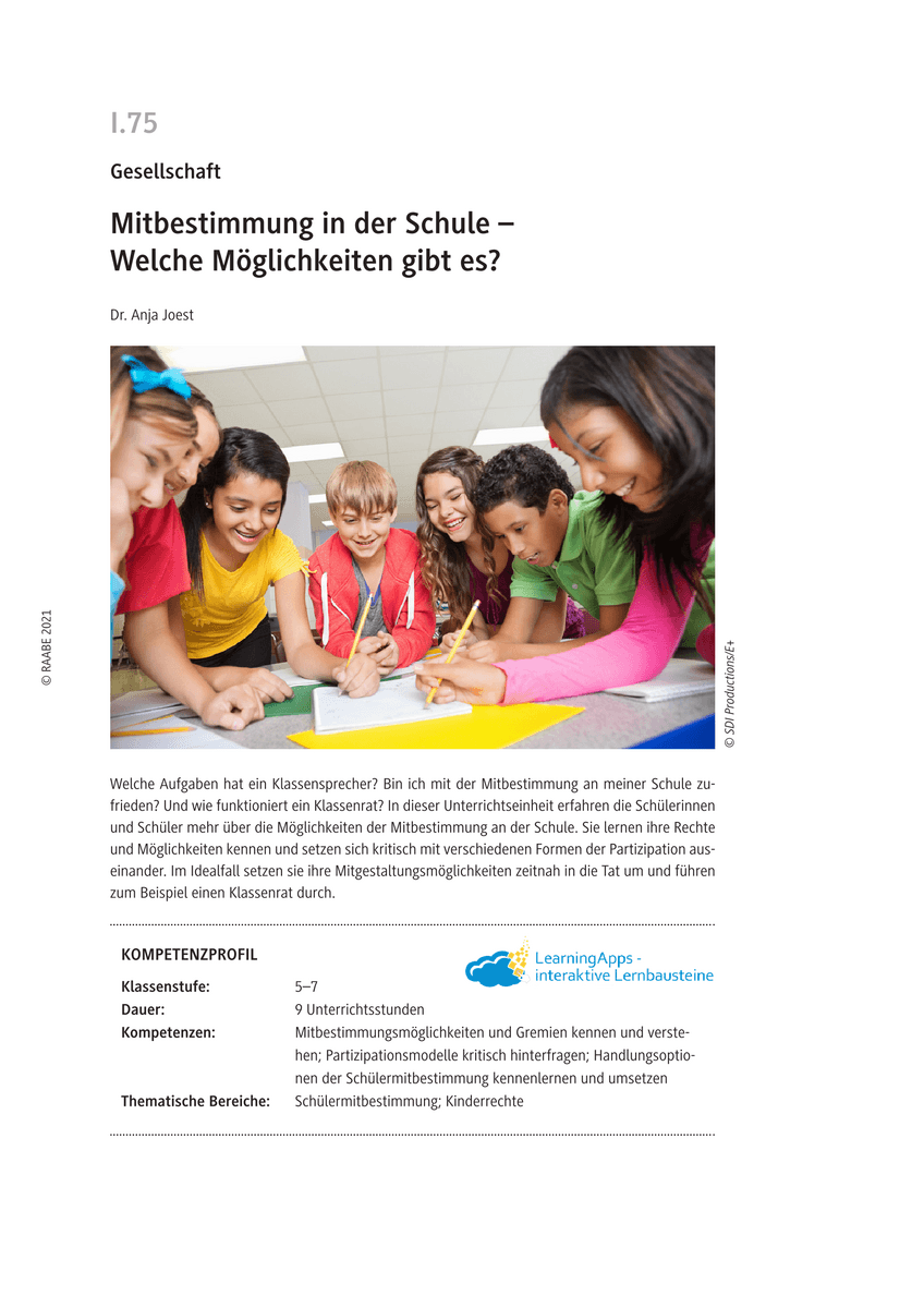 Mitbestimmung in der Schule