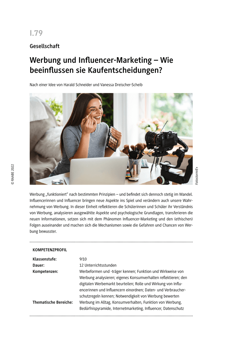 Werbung und Influencer-Marketing