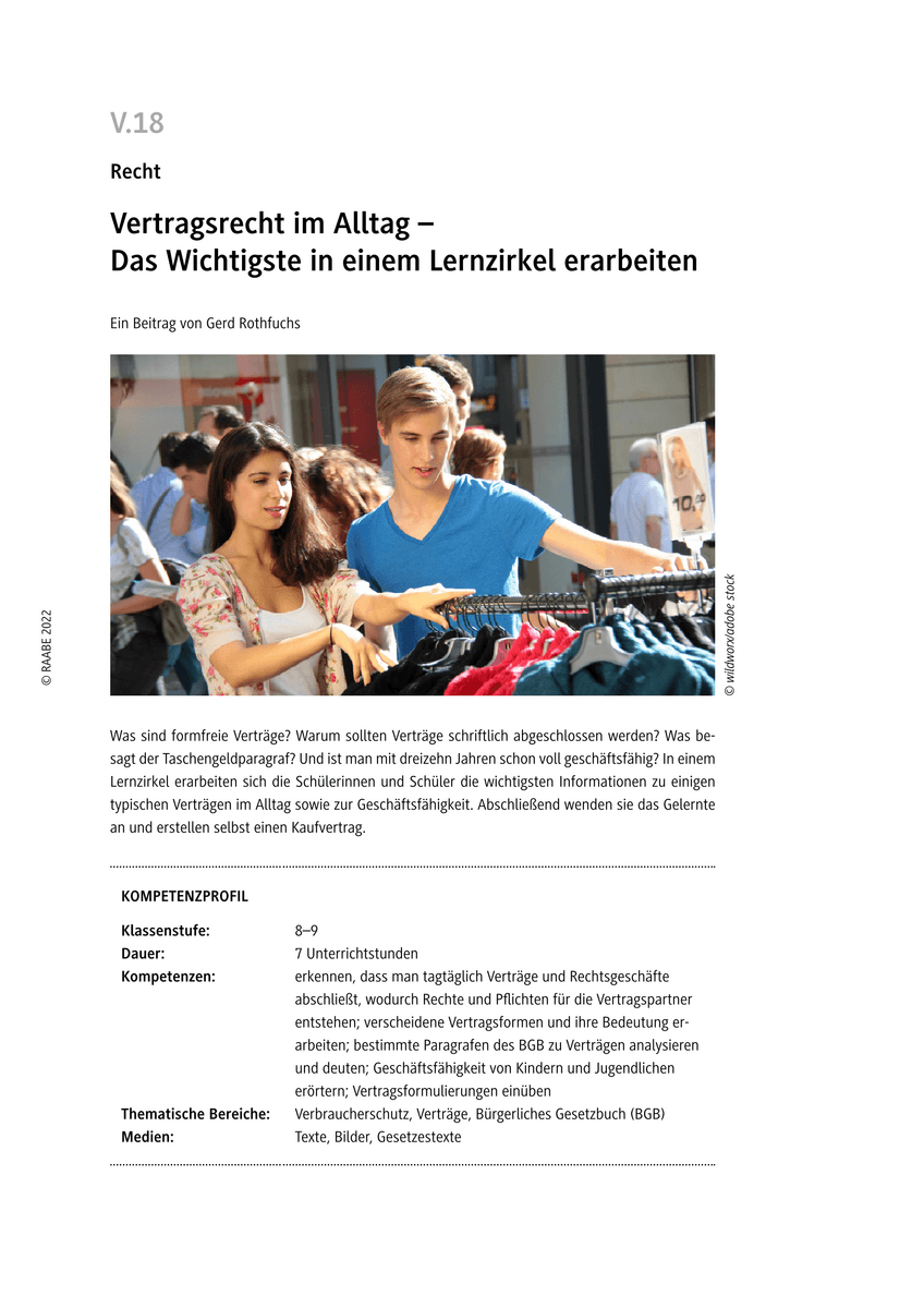 Vertragsrecht im Alltag