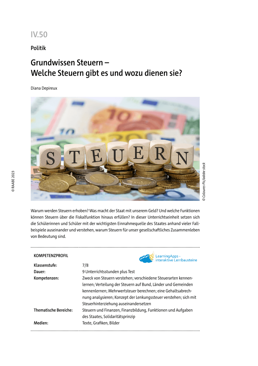 Grundwissen Steuern