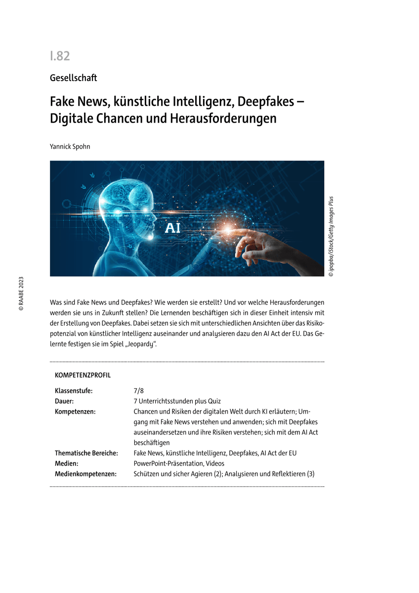 Fake News, künstliche Intelligenz, Deepfakes