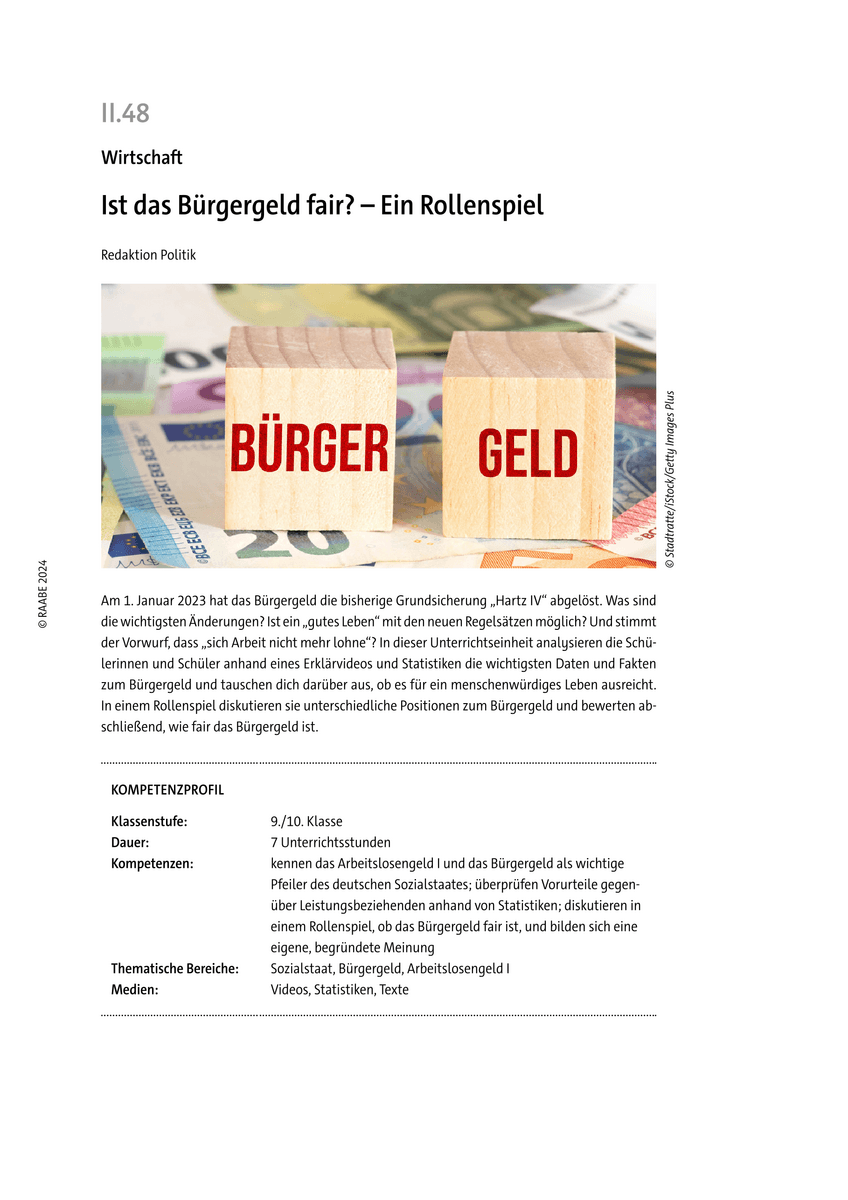 Ist das Bürgergeld fair?