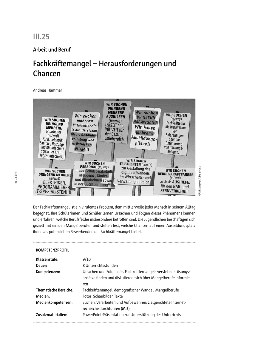 Fachkräftemangel