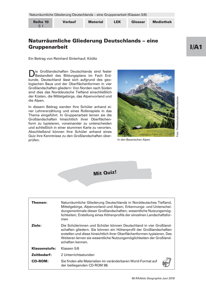 Naturräumliche Gliederung Deutschlands
