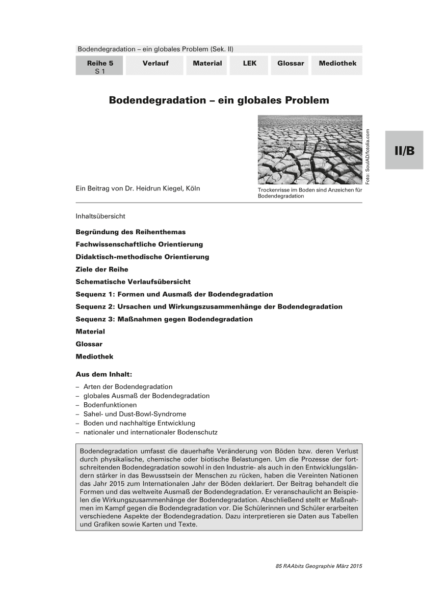 Bodendegradation - ein globales Problem