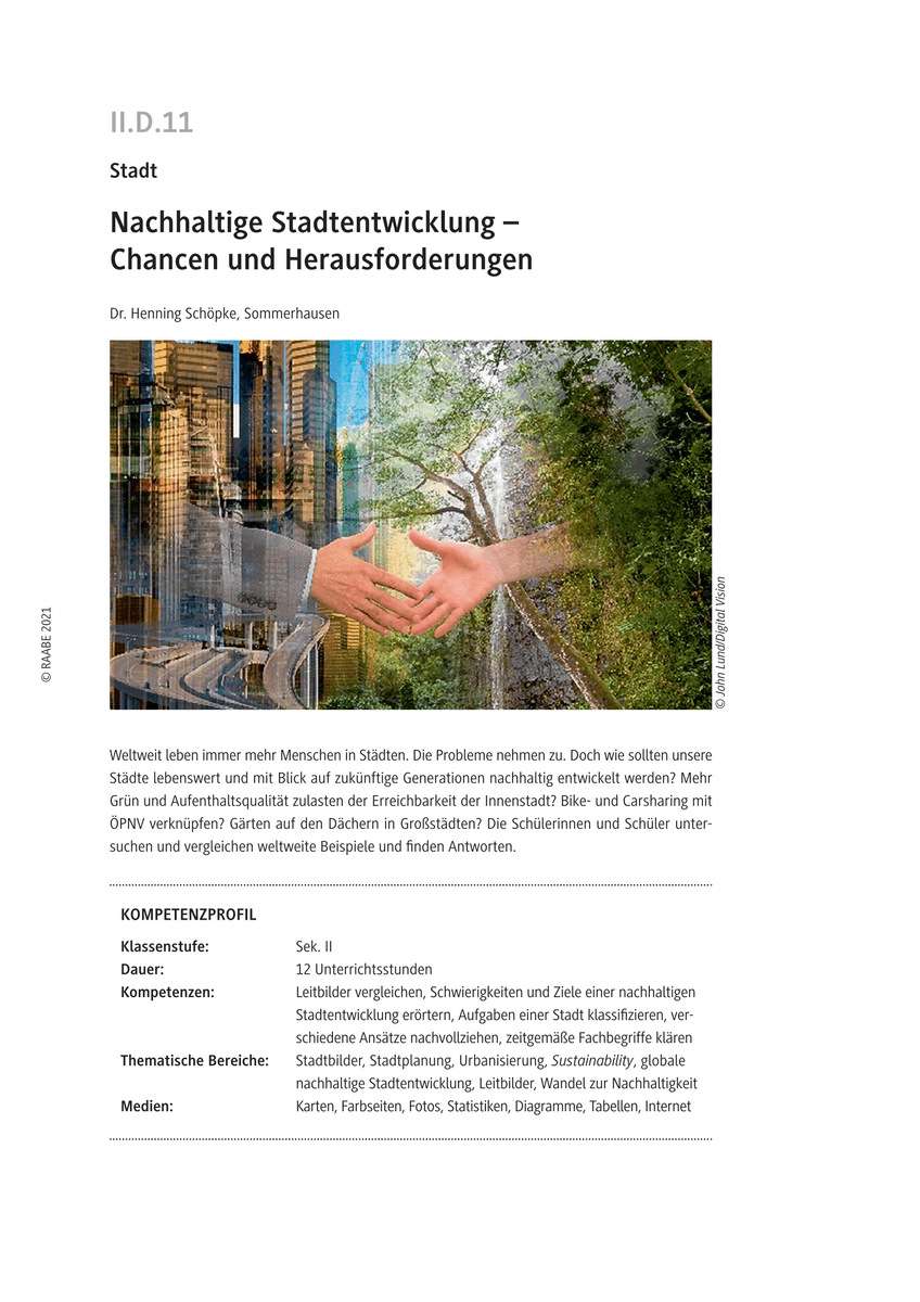 Nachhaltige Stadtentwicklung