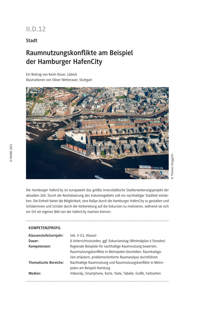 Raumnutzungskonflikte am Beispiel der Hamburger HafenCity