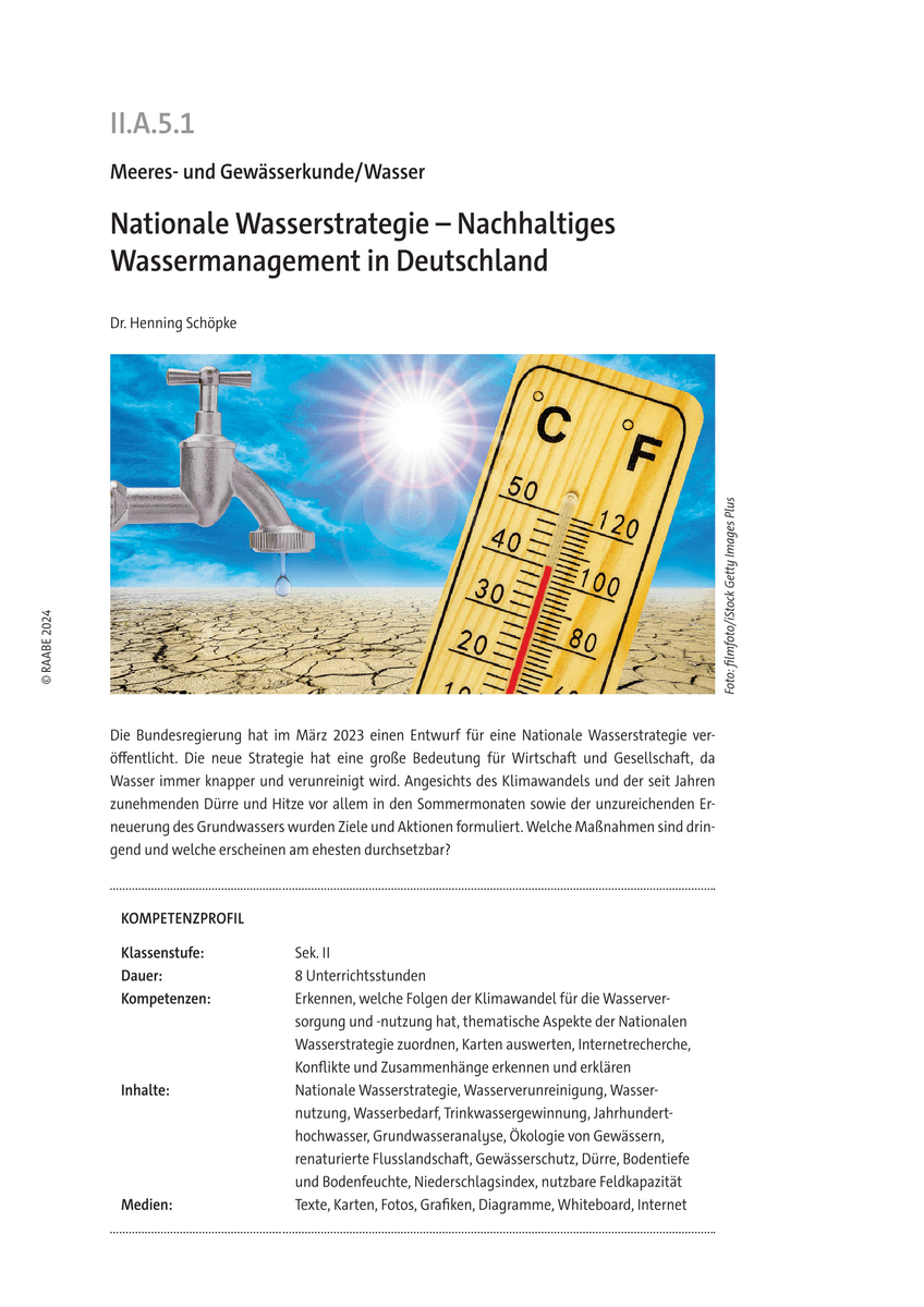 Nationale Wasserstrategie